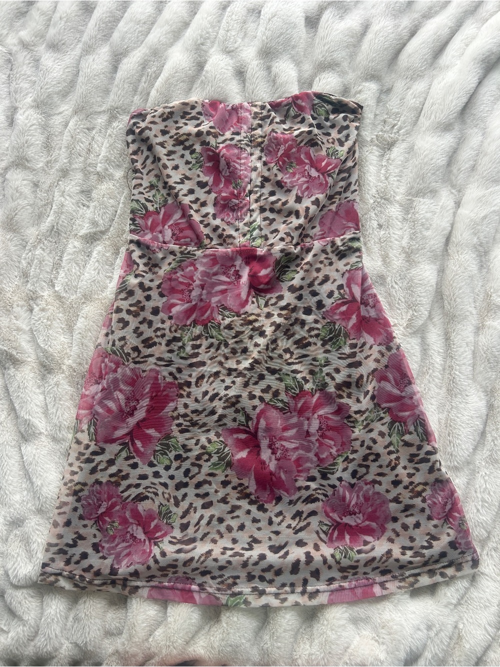 Princess Polly Brown and Pink Floral Bustier Dress